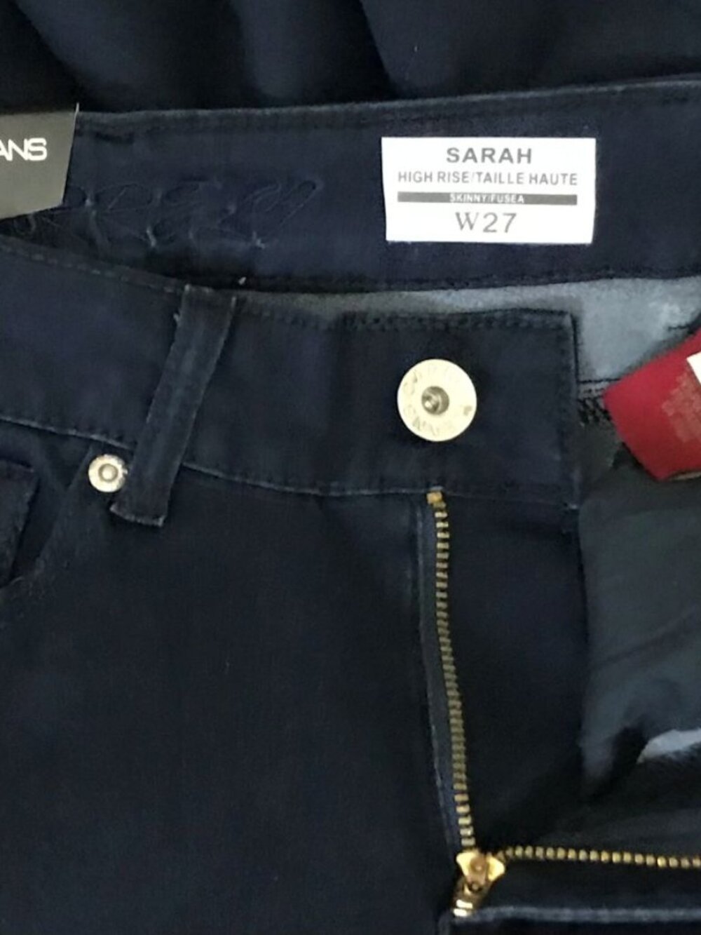 New Dark Blue Wash Carreli Jeans • Skinny Straight Stretch • NWT Size 27 - Picture 8 of 11
